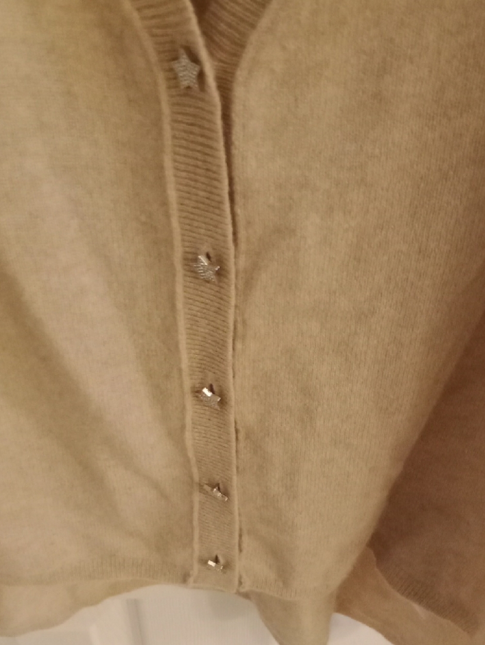 Pilcro Cream V-Neck Button Cardigan - Picture 3 of 4